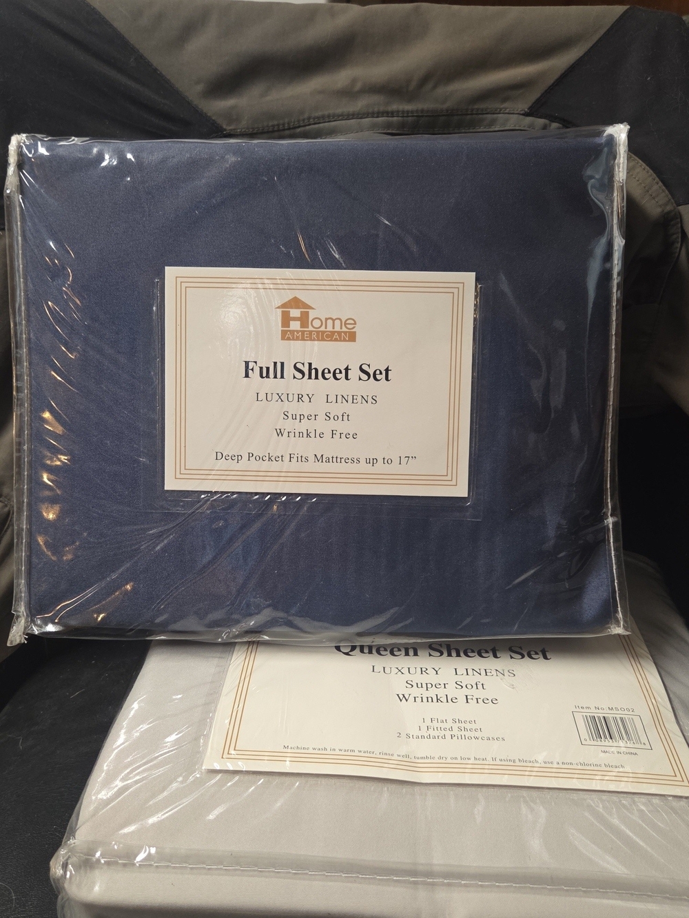 Full Sheet Set in Navy Blue - Luxury Linens